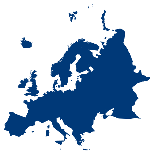 Symbol einer Europakarte – Kontinent Europa