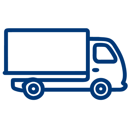 Icon of a transport vehicle symbolizing the size of the vehicle