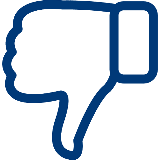 Thumbs down icon – Disadvantages of organizing the move yourself