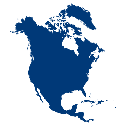 Stilisiertes Karten-Icon von Nordamerika