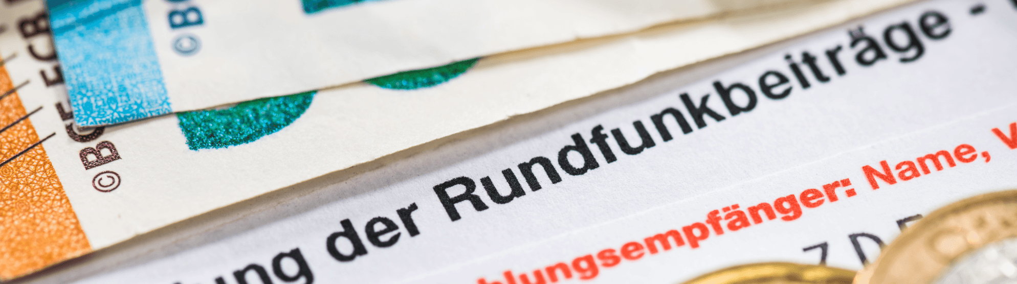 Broadcasting contribution, Euro banknotes and coins. Finances and fees.