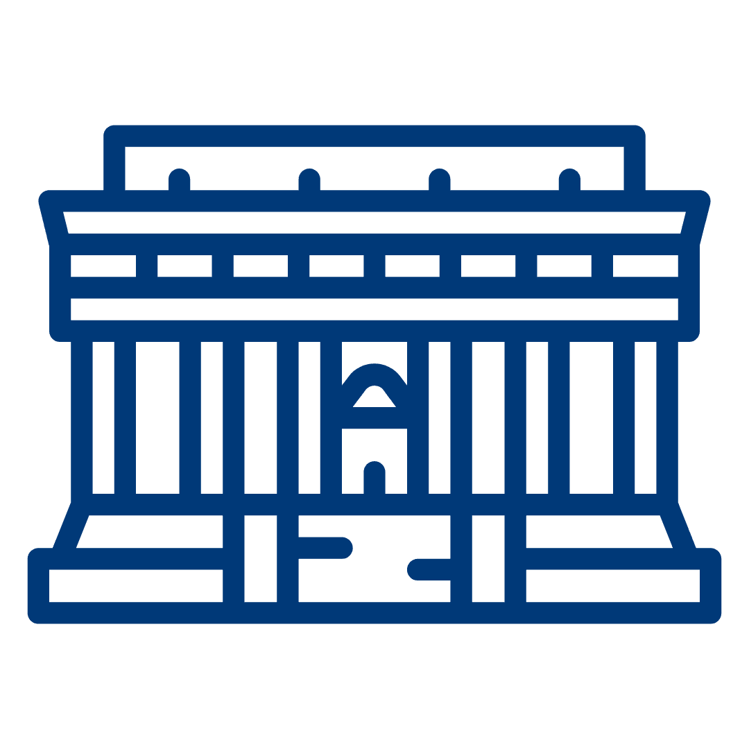 Icon zum Thema Auswandern nach USA – Symbol für Hauptstadt Washington, D.C. mit klassischem Regierungsgebäude