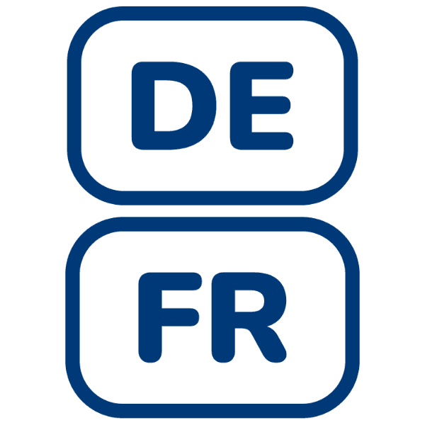 Icon: Symbol für deutsch- und französischsprachige Kantone