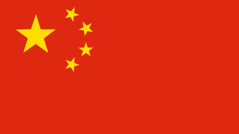 Chinesische Flagge als Symbol für Zollbestimmungen beim Umzug nach China